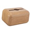 Tissue Box Cover Wood Grain Easy Refill Rectangular Stylish Elegant
