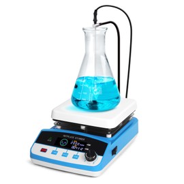 Cekegon 6L Magnetic Stirrer Hot Plate, 6.5' LCD Hot Plate Stirrer Max 520℉/300℃, 100-2000rpm Hot Plate with Magnetic Stirrer, Temp Probe Sensor Stand and Stirrer Bars Included