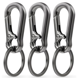 Pack of 3 Carabiner Hooks Small, Carabiner Keyring, Key Carabiner, Carabiner Hook, Key Chain, Carabiner, Small, Key Carabiner, Black