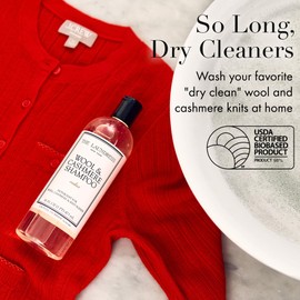 The Laundress Wool & Cashmere Shampoo, 31 Loads, Concentrated Liquid Laundry Detergent, Cedar Scent, Gentle Cold-Water Hand or Machine Wool Wash for Delicate Fabrics - Merino, Mohair & Knit Blends