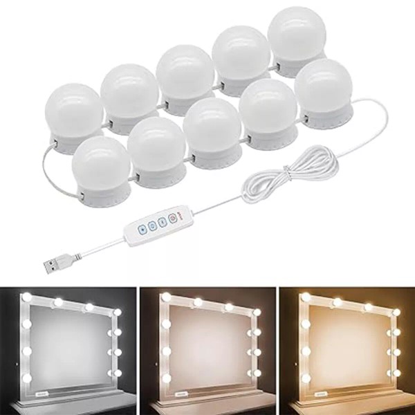 Make Up Mirror Lights 10 LED Kit Bulbs Vanity Light