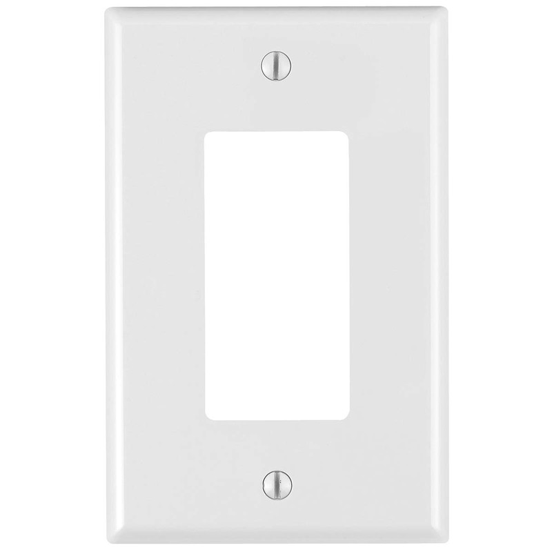 Leviton 1-Gang 1-Decora Midway Nylon Wallplate 10 Pack, PJ26-WM, White