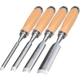 GREBSTK 4pcs Semicircle Chisel Set Carpenter Gouge Chrome Vanadium Steel Semi-Circular Cr-V Woodworking Carving Chisel