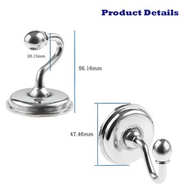 Hicello 2Pcs Window Curtain Drapery Tieback/Door Wall Tassel Hooks/Silver Room Decor with Screws