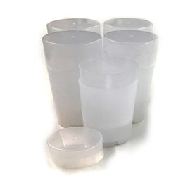 Contenedores desodorantes vacíos – Twist-up, reciclable, DIY desodorante aspiradora, tubos ovalados, relleno superior 2.5 oz, Natural, paquete de 5