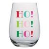 Slant Collections Wine Glass Gifts Holiday Stemless Wine Glass, 20-Ounce,