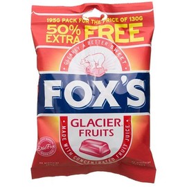 Foxs Glacier Fruits 195g Bag (130g + 50% FREE) - (Pack of 6)