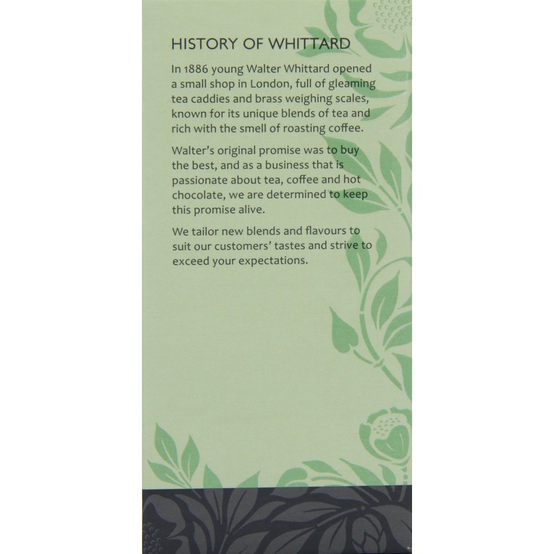 Whittard of Chelsea Green Jasmine Teabags (Pack of 1, Total