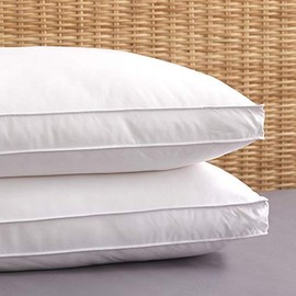 Allied Essentials ComfortPure Premium Gusset Pillow, Pillow for Side and Back Sleepers, Soft and Supportive 2 Pack (Standard)