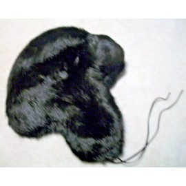 Cejon Black Faux Fur Trapper Aviator Hat (B154)