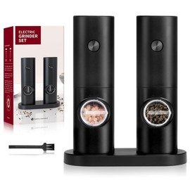 Aswalling Electric Salt and Pepper Grinder Set, Single Hand Adjustable Coarseness, Seasoning Tools