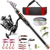 BlueFire Fishing Rod Kit, Carbon Fiber Telescopic Fishing Pole and