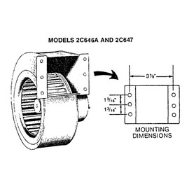 Dayton 2C647 Rectangular Permanent Split Capacitor OEM Specialty Blower