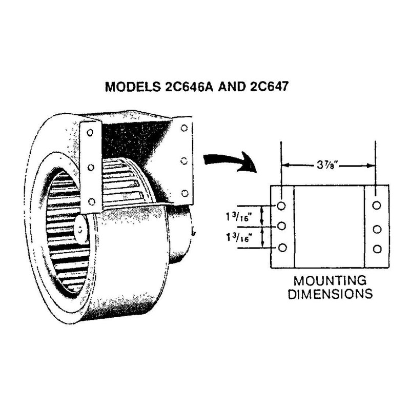 Dayton 2C647 Rectangular Permanent Split Capacitor OEM Specialty Blower