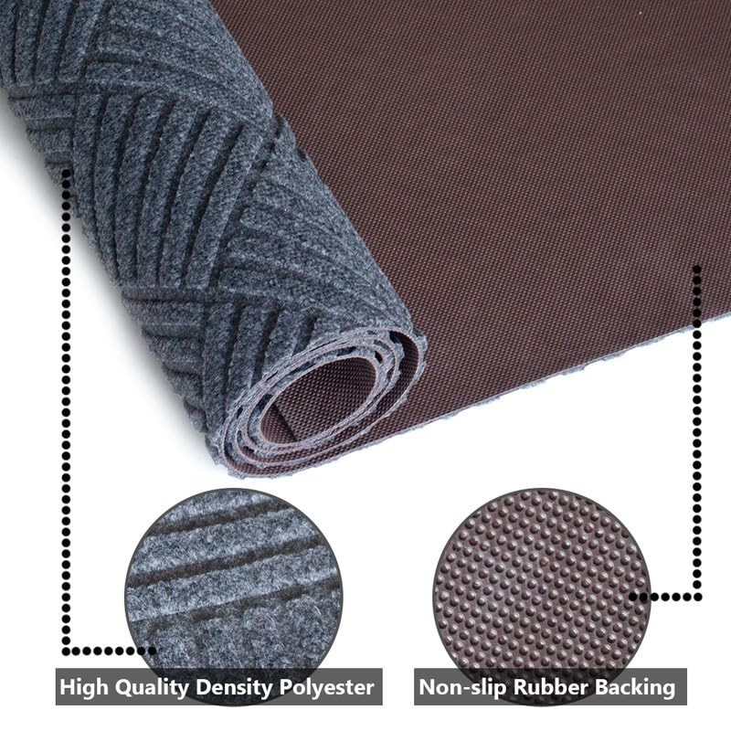 SHNOSU Runner Rugs 2FTx10FT Indoor Outdoor Hallway Runner Rubber Backing