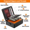 ENGPOW Fireproof Document Box with Lock, Fireproof Water Resistant Heat