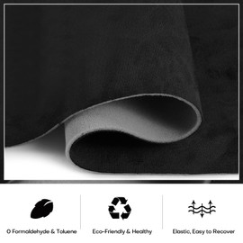 otoez Suede Headliner Fabric 1/8" Foam Backing 60" x 108" Automotive Suede Headliner Material for Car Boat Ceiling Interior Home DIY Replacement Repair - Black