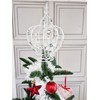 Crown Shaped Christmas Tree Topper, 30cm Height, 20cm Diameter, White