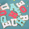 sourcing map 6pcs Glitters Chenille Letter Patches 8.4cm / 3.3"