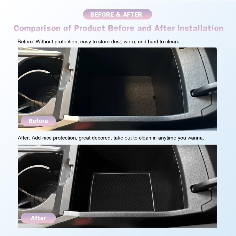 Center Console Liners Mats Compatible with 2025 Kia K4 Accessories