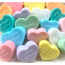 Plunk Soap Company Valentine Conversation Heart Soaps in a Jar