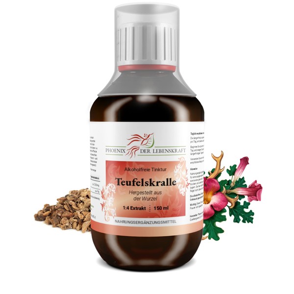 Devil's Claw Tincture (Alcohol-Free) - 150 ml, Hapargophytum Procumbens Drops,