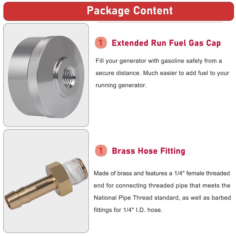 Extended Run Fuel Cap Fits Gas Generator For Yamaha EF2000is,