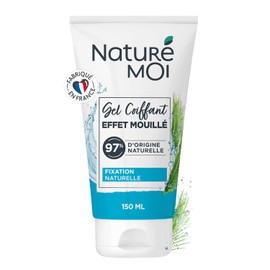Naturé Moi - Moist Effect Styling Gel - Non Greasy, Non Sticky - Lasts 12 Hours - All Hair Types - 97% Natural Origin - Organic Barley - 150ml - Recycled Tube - Made in