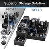 DancesCat Large Black Cologne Organizer for Men, Bathroom Cologne Stand