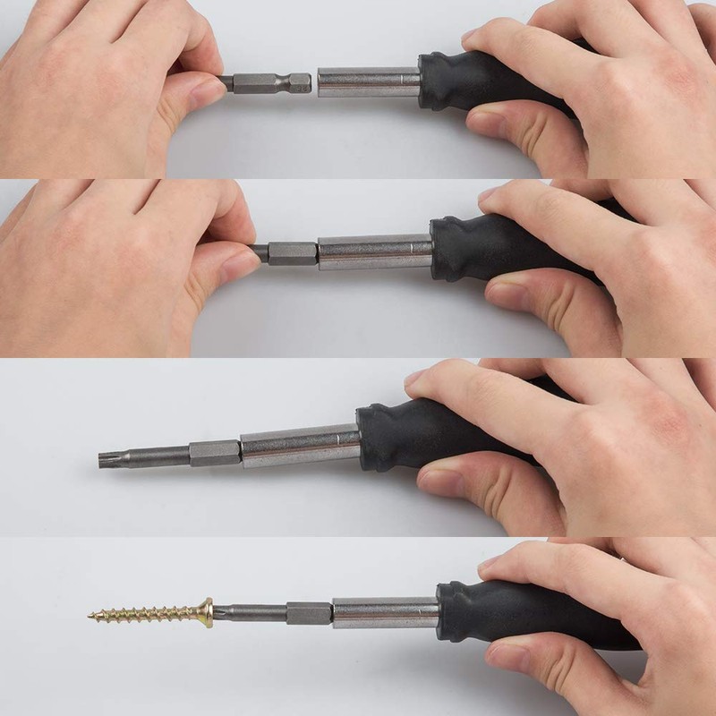 12 Pack Torx Head Screwdriver Bit Set,DanziX 1/4 inch Hex