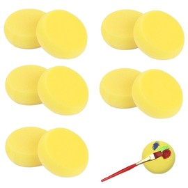 GXGM Painting Sponge School Round Synthetic Art Sponge Synthetic Sponges Round Absorbent Sponges for Crafts & Hobbies Artist Sponge for Paint, Clay, Ceramic, Pack of 10, bronze