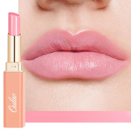 Oulac Shine Pink Lipstick for Women, 2 in 1 Glossy Light Pink Tinted Lip Balm, Hydrating Lipstick for Dry Lips, Moisture Shine Juicy Finish Vegan 2.2g/0.07oz (20)