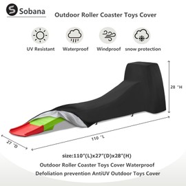 Sobana Toddler Roller Coaster Cover for Kids Up & Down Roller Coaster,Waterproof Dust Proof Anti-UV Outdoor Roller Coaster Toys Cover,Cover only
