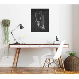 Stethoscope Patent Print Chalkboard (24" x 30") M12470