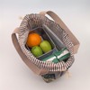 Outer canvas, inner smooth polyester material, lunch bag, drawstring lunch
