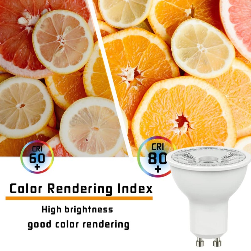 Geminilite GU10 LED Bulbs Non-Dimmable, 3000K Warm Light Replacement for