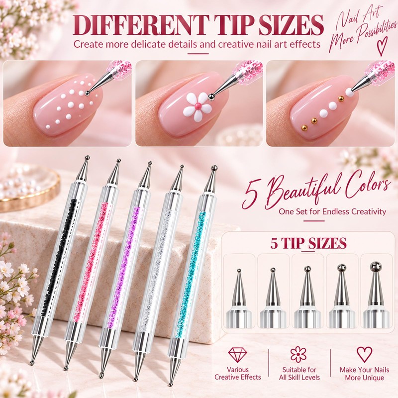Nail Art Brushes, Nail Art Tools, Double Ended, Dotting Pens