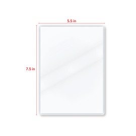 TruLam 7 Mil Laminating Pouches with Rounded Corners | Memorial Folder Size | 5-1/2 in. x 7-1/2 in. | Glossy Finish | Premium Adhesive for High-Clarity | 2 Carriers Included | 100 Pack