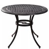 Table 35.5 " Patio Dining Table ,Cast Aluminum Round Patio