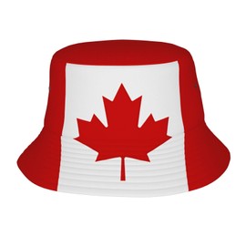 Cute Canada Flag Bucket Hat for Women Men Flag Sun Hat for Outdoor Packable Travel, Beach, Fishing Cap