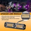 ELECHOI 8-pcs Purple White Funeral Escort LED Emergency Flashing Warning