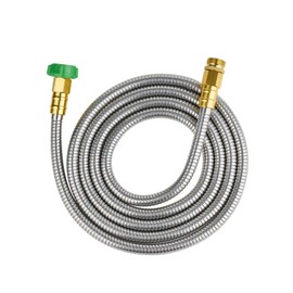 SKYWARD 304 Stainless Steel Garden Hose 10 ft with Female to Male Metal Connector, Anti-Leakage, Flexible & Lightweight Kink Free Water Hose, Easy to Use & Store (10ft)
