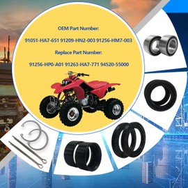 BIGLKNM Front Wheel Bearing & Seal Kit Fit for ATV Foreman 400 450 500 Rubicon 500 Rincon 650 680 Wheel Hub Bearing Replace 91051-HA7-651 91209-HN2-003 91256-HM7-003