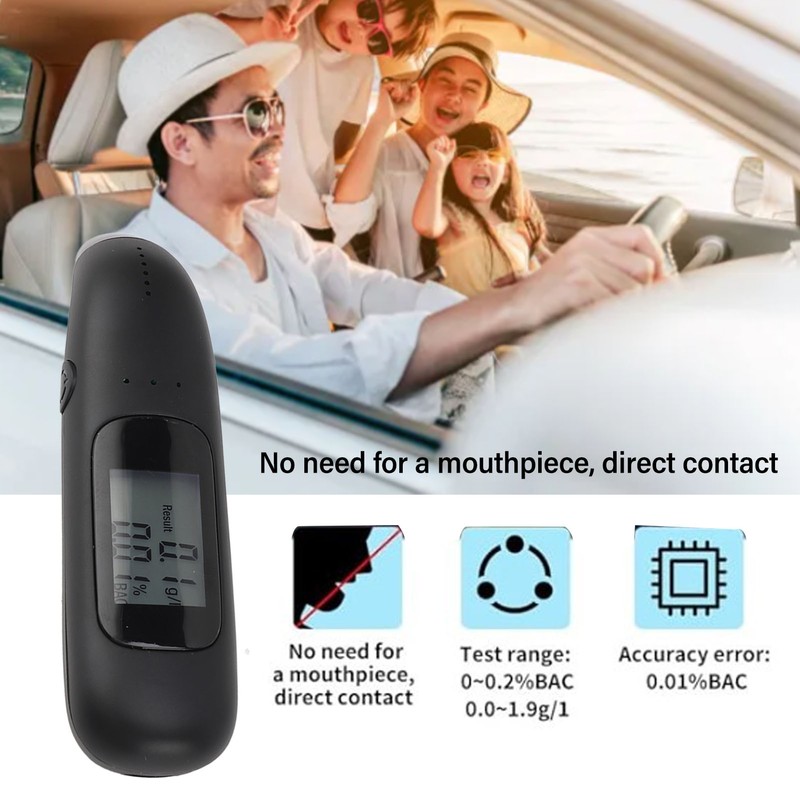 Digital Alcohol Tester Detector High Accuracy Breath Alcohol Tester for