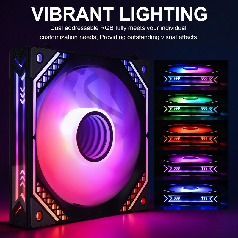 DS Wireless Assembled Case Fans, Case Fans, 120MM LED Fans