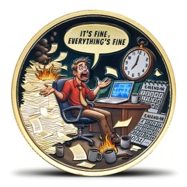 Rise Above Chaos and Adversity Challenge Coin Humorous Office Life Coin