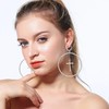 Cross Hoop Dangle Earrings for Women Silver Plated Circle Huggie