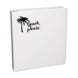 Beach, Please Decal Notebook Car Laptop 5.5" (Black)
