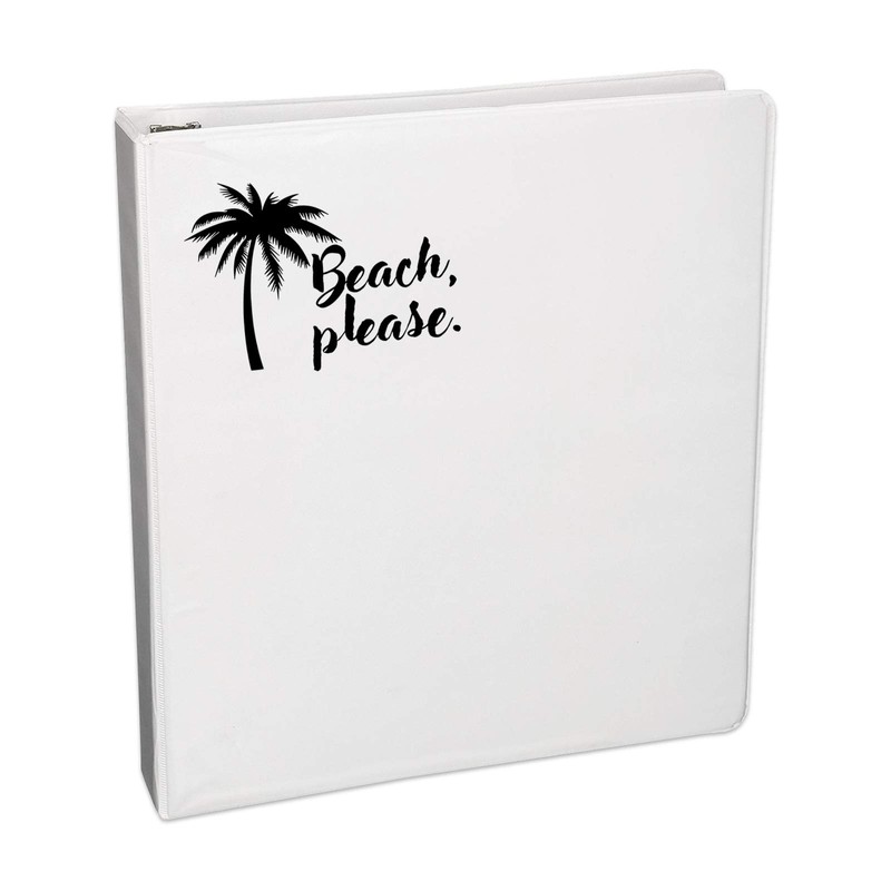 Beach, Please Decal Notebook Car Laptop 5.5" (Black)