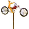 Metal Windmill Handmade Bike Frog Cat Bunny Mantis Sculpture for